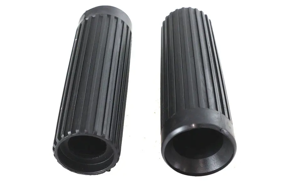 Replica Rib Style Grip Set Black - V-Twin Mfg. 1