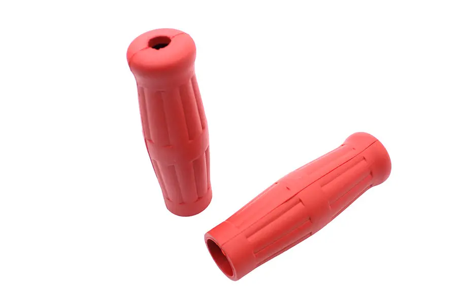 Bright Red Grip Set 1909 Style - V-Twin Mfg. 1