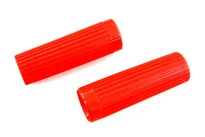 Red Grip Set Original Rib Style - V-Twin Mfg. 1