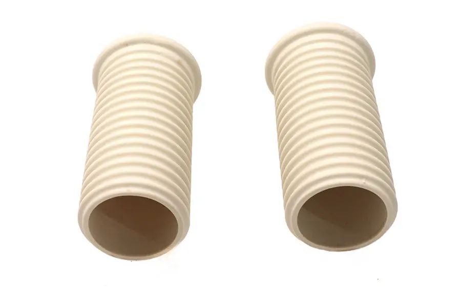 Driver Footpeg Rubber Set White - V-Twin Mfg. 1