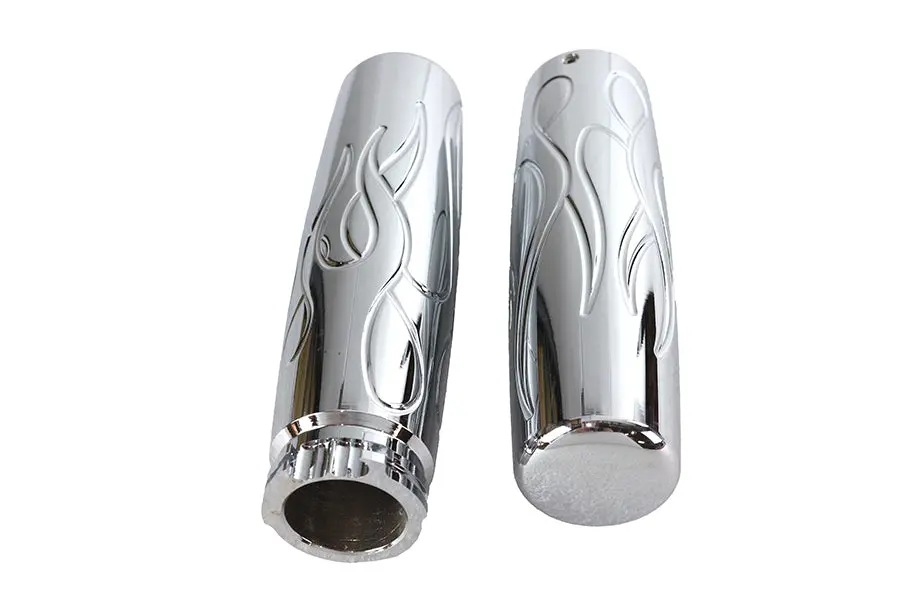 Billet Flame Style Grip Set - V-Twin Mfg. 1