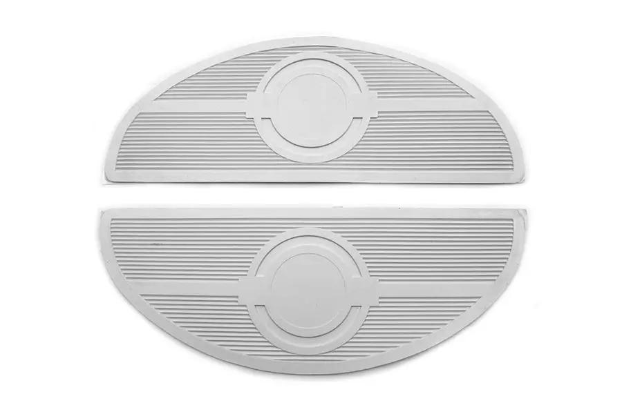 Footboard White Mat Set - V-Twin Mfg. 1