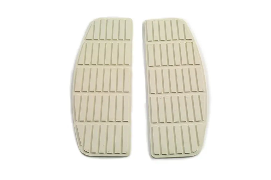 Footboard White Mat Set - V-Twin Mfg. 1