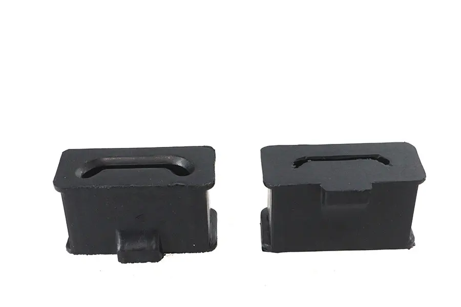 Muffler Mount Set Black Rubber - V-Twin Mfg. 1
