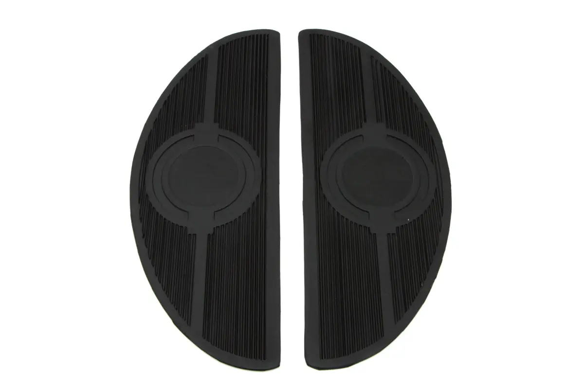 Half Moon Footboard Mat With Bullseye Design - V-Twin Mfg. 1