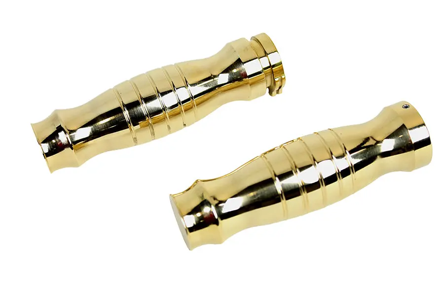 Profile Barrel Grip Set Brass - V-Twin Mfg. 1