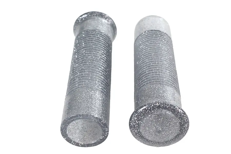 Silver Metal Flake Grip Set - V-Twin Mfg. 1