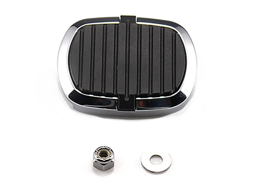 Small Brake Pedal Pad Chrome - V-Twin Mfg. 1