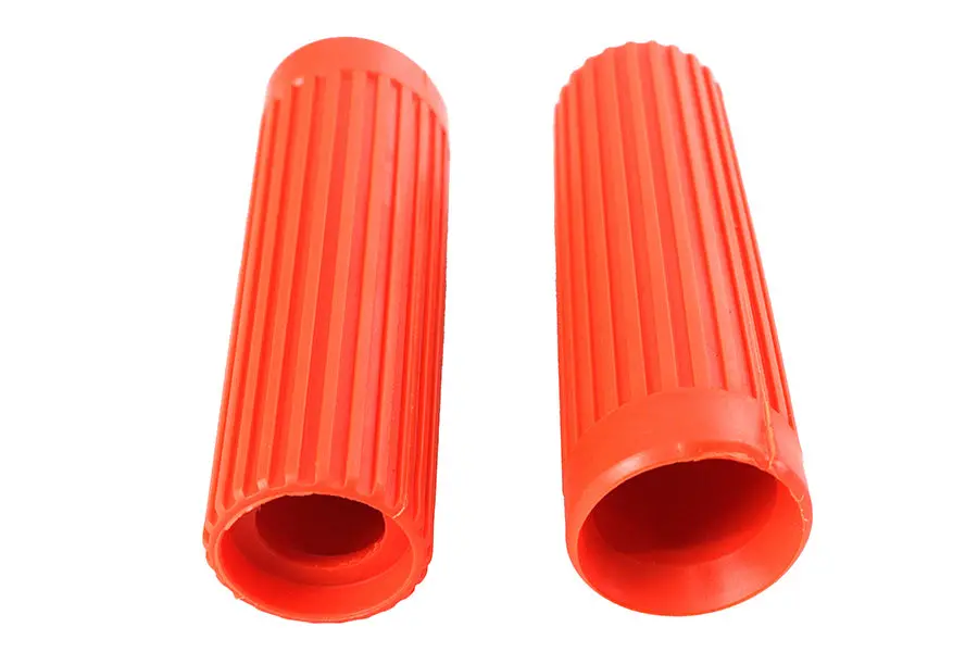 Replica Handlebar Grip Set Orange - V-Twin Mfg. 1