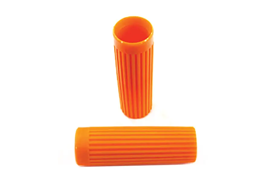 Replica Handlebar Grip Set Orange - V-Twin Mfg. 1