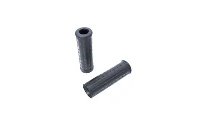 Replica Black Waffle Handlebar Grip Set With Plug Hole - V-Twin Mfg. 1