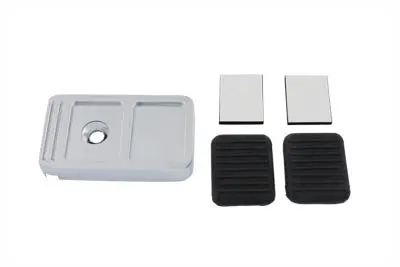 Brake Pedal Pad Chrome - V-Twin Mfg. 1