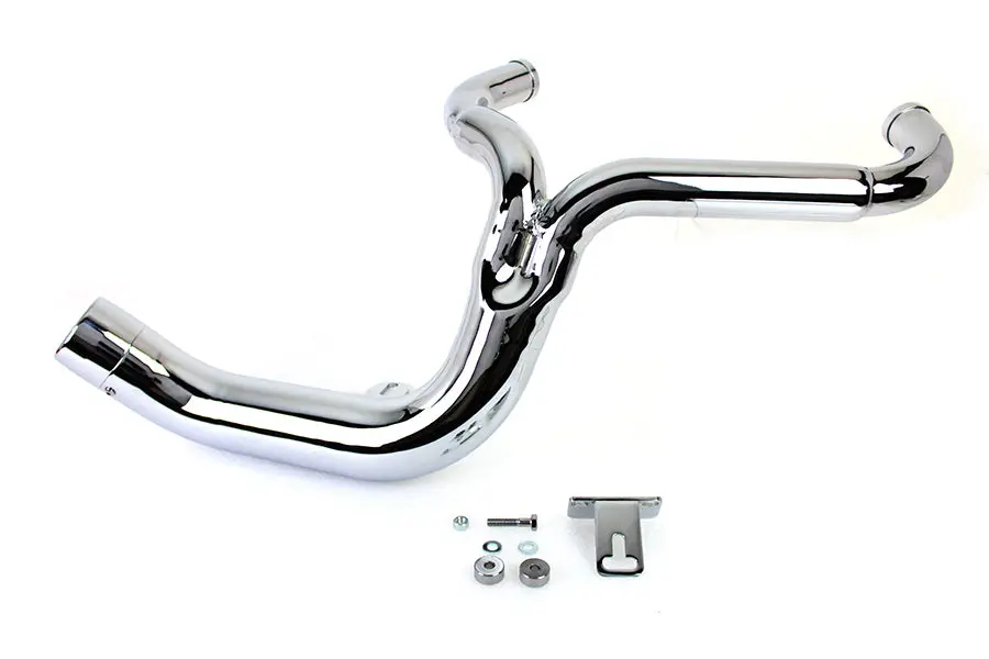 Flt 2:1 Lake Style Exhaust System Chrome - V-Twin Mfg. 1