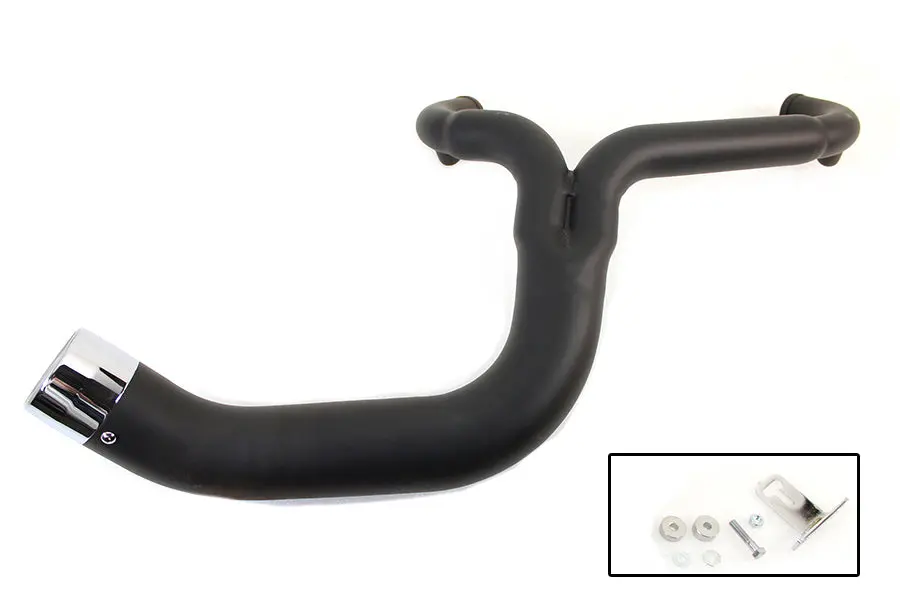 Flt 2:1 Lake Style Exhaust System Black - V-Twin Mfg. 1
