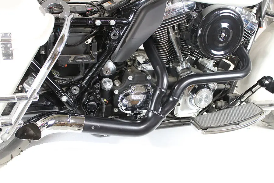 2 Into 1 Exhaust Header Set Black - V-Twin Mfg. 1