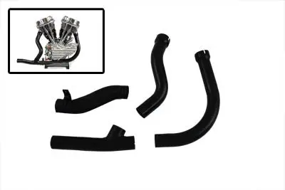 2 Into 1 Black Exhaust Pipe Header Set - V-Twin Mfg. 1