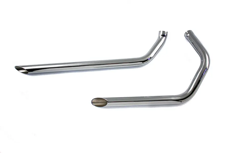 Exhaust Drag Pipe Set Slash Cut - V-Twin Mfg. 1