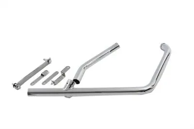 2 Into 1 Exhaust Pipe Header Chrome - V-Twin Mfg. 1