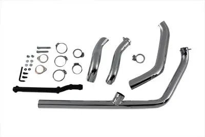 Chrome 2 Into 1 Exhaust Header Pipe Kit - V-Twin Mfg. 1
