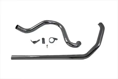 True Dual Exhaust Pipe System Chrome - V-Twin Mfg. 1