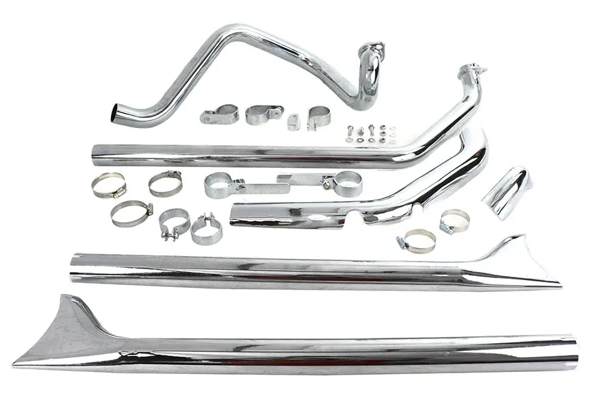 True Dual Chrome Exhaust System - V-Twin Mfg. 1