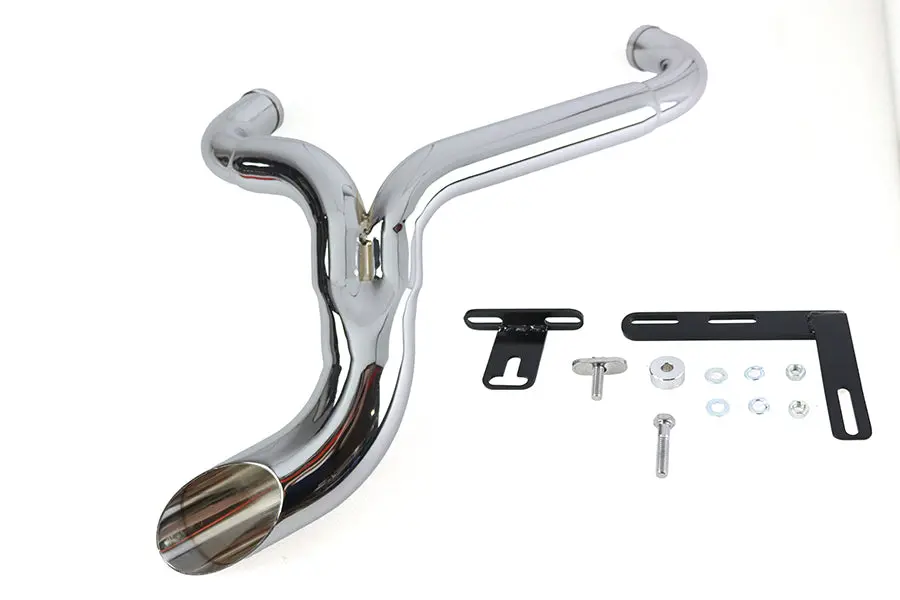 Wyatt Gatling Ground Pounder Exhaust System Chrome - V-Twin Mfg. 1