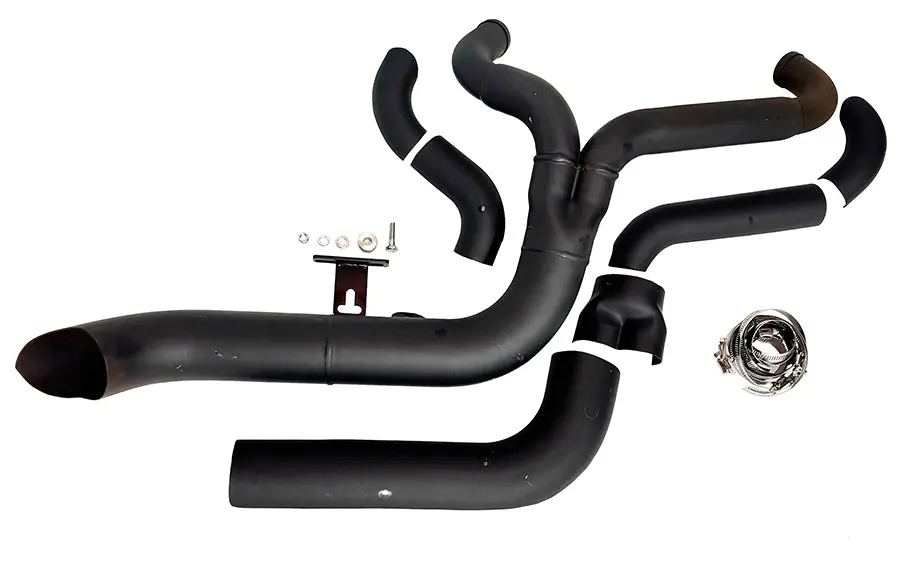 Speedster 1-3/4 Inch 2 Into 1 Exhaust Header Set Black - V-Twin Mfg. 1