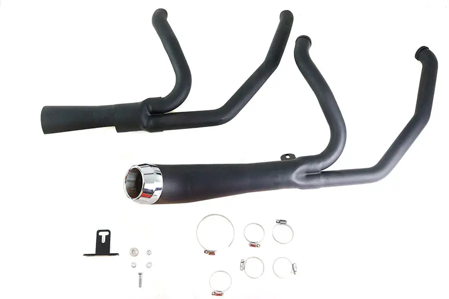 Cyclone 1-3/4 Inch 2 Into 1 Exhaust Header Set Black - V-Twin Mfg. 1