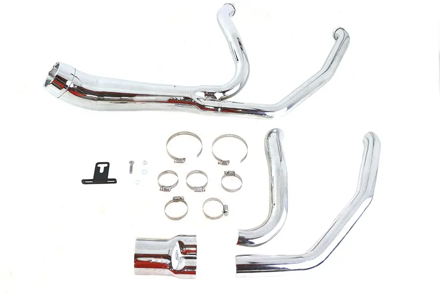 Cyclone 1-3/4 Inch 2 Into 1 Exhaust Header Set Chrome - V-Twin Mfg. 1