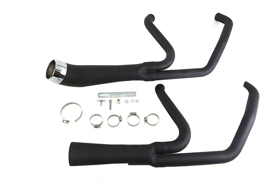 Cyclone 1-3/4 Inch 2 Into 1 Exhaust Header Set Black - V-Twin Mfg. 1