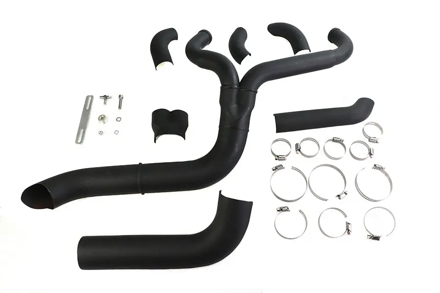 Speedster 1-3/4 Inch 2 Into 1 Exhaust Header Set Black - V-Twin Mfg. 1