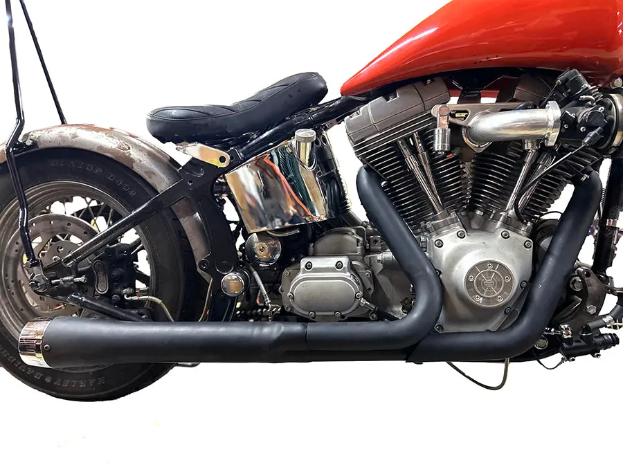 Wyatt Gatling Holeshot Exhaust Set Black - V-Twin Mfg. 1