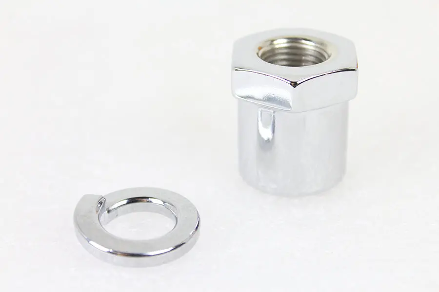 Front Axle Nut And Washer Kit Chrome Plated - V-Twin Mfg. 1