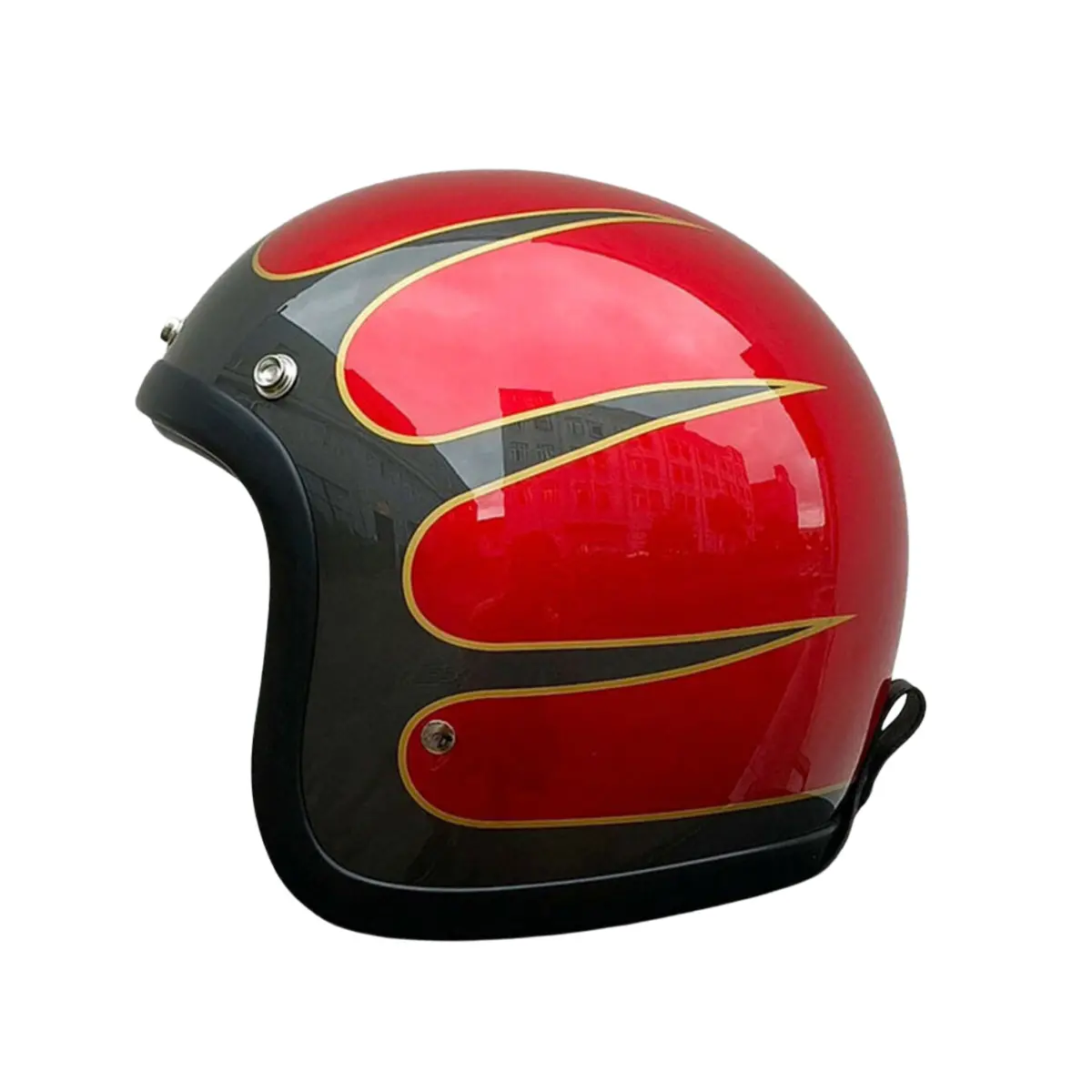 Chopper Low Profile Vintage Motorcycle Helmet - Dot & Ece Approved 8
