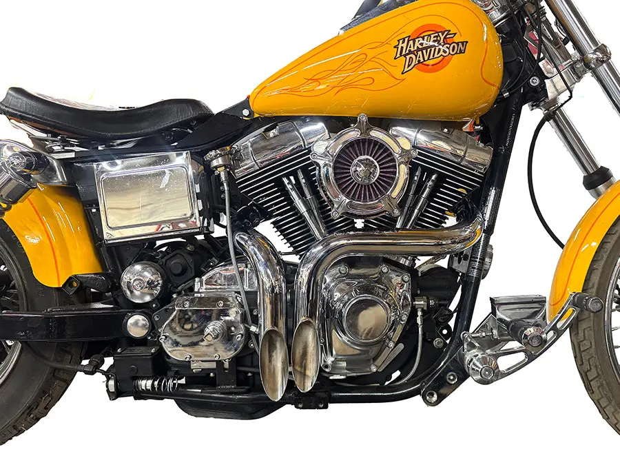 Laf Straight Down Drag Pipe Set Chrome - V-Twin Mfg. 1