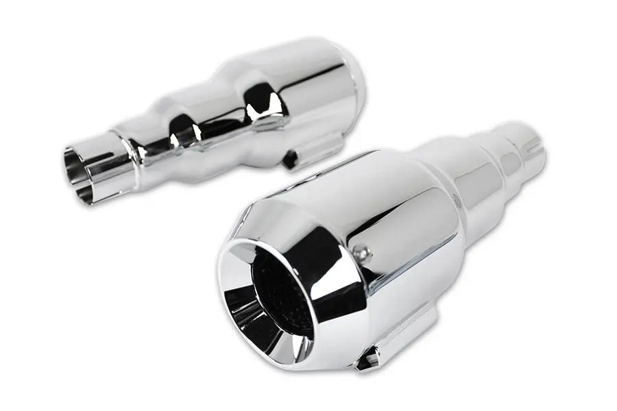 Grenade Muffler Set Chrome - V-Twin Mfg. 1