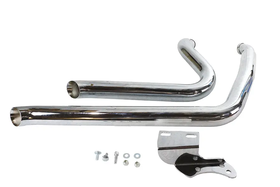 Exhaust Drag Pipe Set Side Sweep - V-Twin Mfg. 1