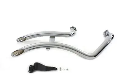 Xl Exhaust Drag Pipe Set Chrome - V-Twin Mfg. 1