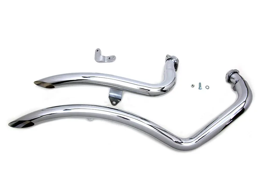 Exhaust Drag Pipe Set Curvado - V-Twin Mfg. 1