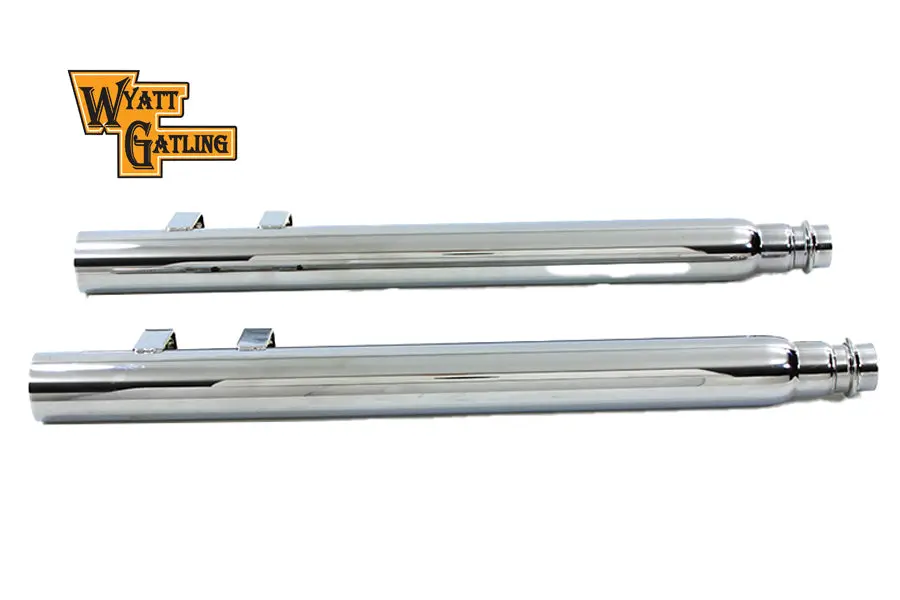 Wyatt Gatling Straight Muffler Pipe With Removable Baffle - V-Twin Mfg. 1
