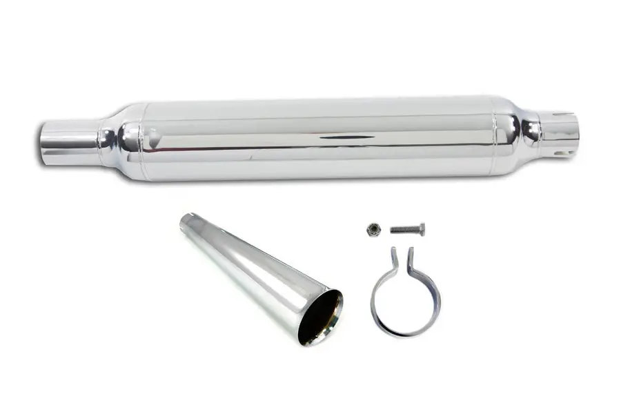 Chrome Muffler With Megaphone Tip - V-Twin Mfg. 1