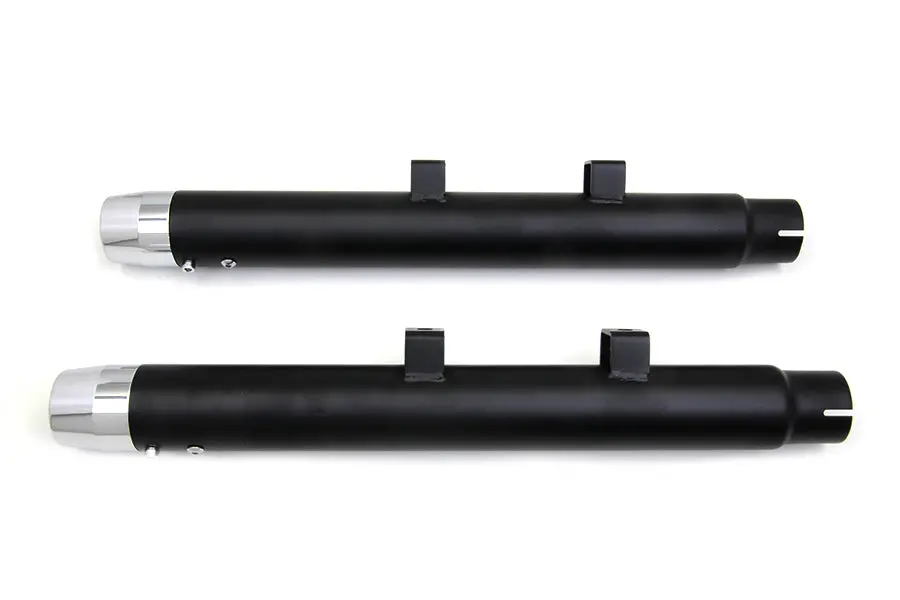 2-1/4 Inch Diameter Black Straight Muffler Set - V-Twin Mfg. 1