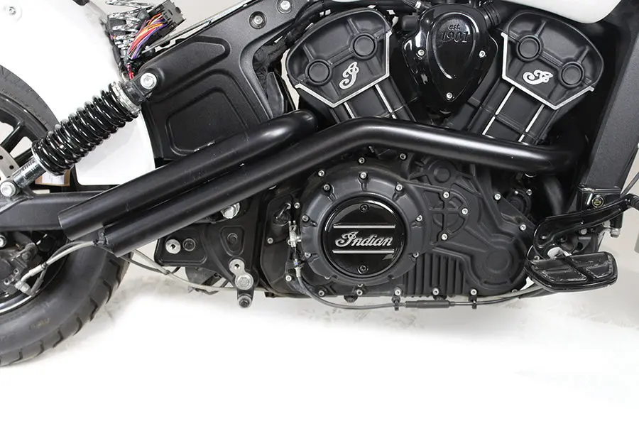 Indian Scout Drag Pipe Set Black - V-Twin Mfg. 1