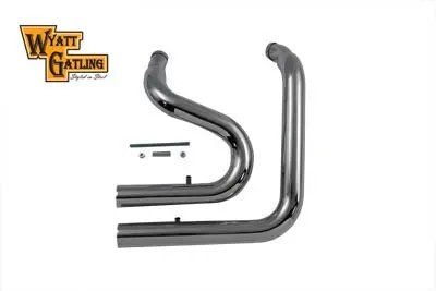 Wyatt Gatling Exhaust Drag Pipe Set Stack Type - V-Twin Mfg. 1