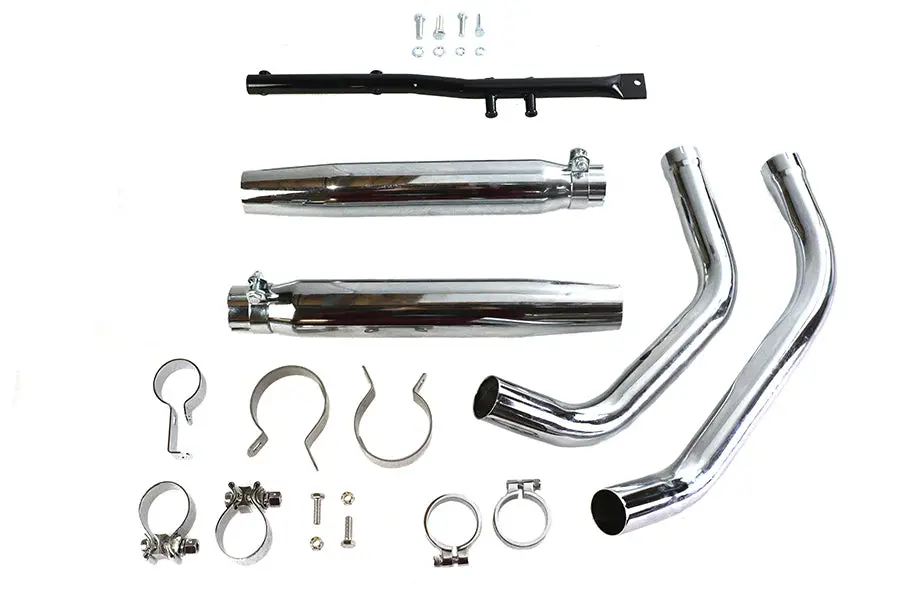 Tapered Muffler Exhaust Kit Chrome - V-Twin Mfg. 1