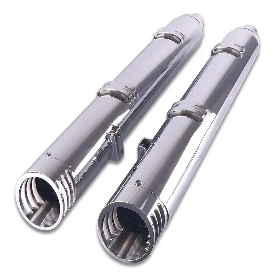 Indian Slip On Muffler Set Chrome - V-Twin Mfg. 1