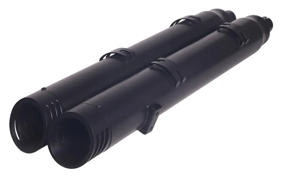Indian Slip On Muffler Set Black - V-Twin Mfg. 1
