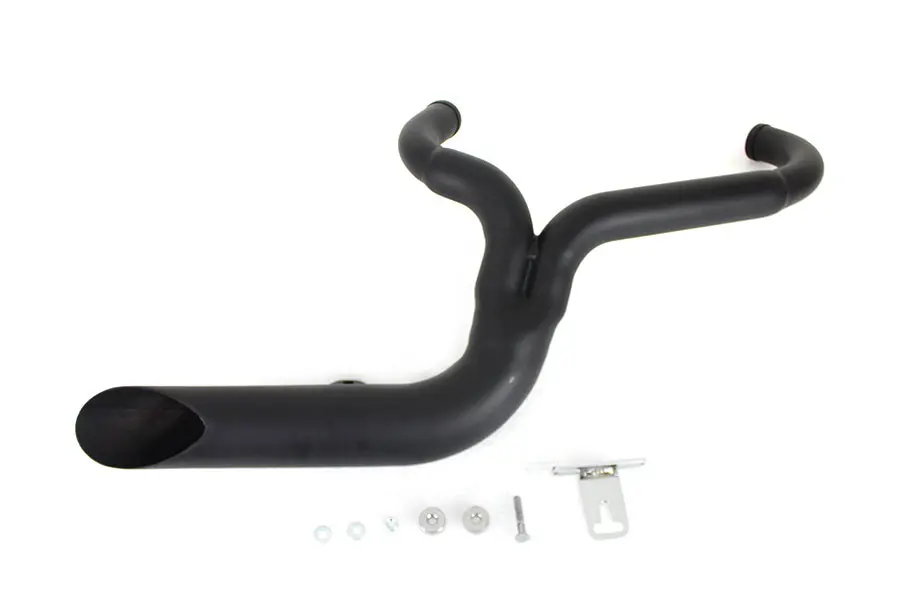 Fxd 2:1 Lake Side Pipe Exhaust Black - V-Twin Mfg. 1