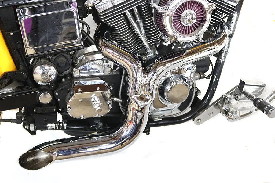 Fxd 2:1 Lake Side Pipe Exhaust Chrome - V-Twin Mfg. 1