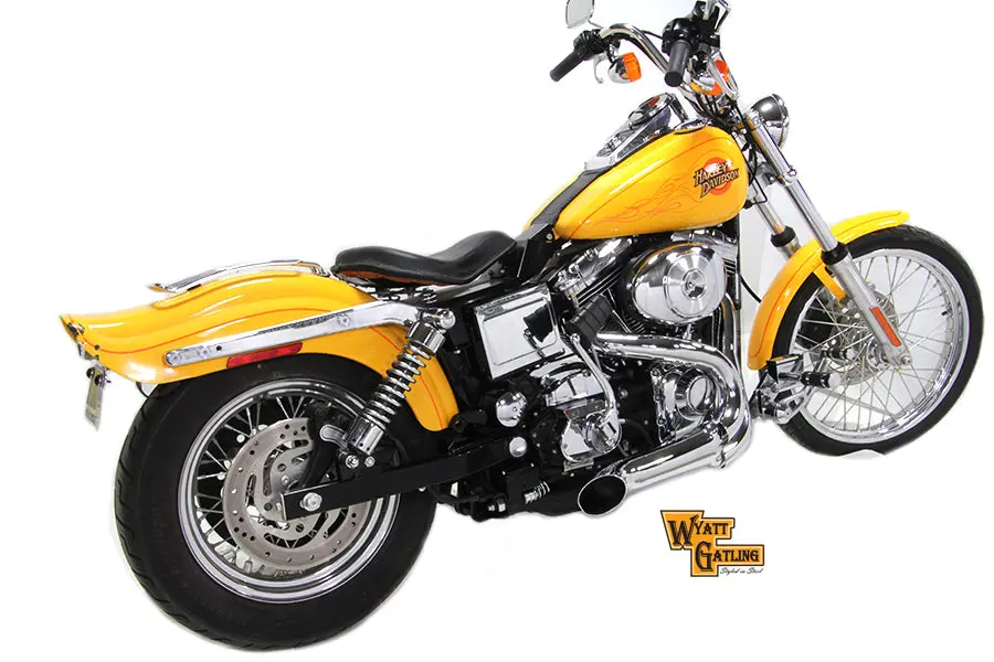 Chrome Wyatt Gatling 2 Into 1 Exhaust Pipe Header Kit - V-Twin Mfg. 1